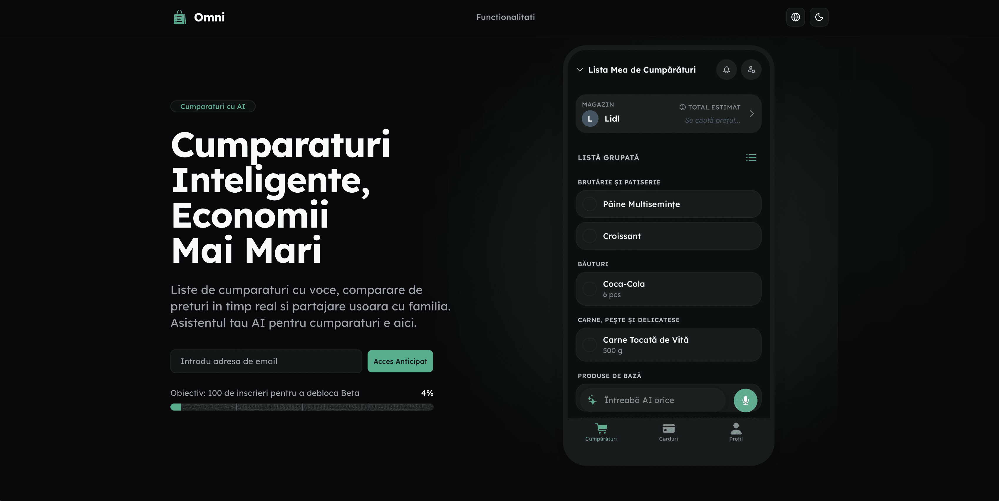 Omni - Recipe & Grocery List App